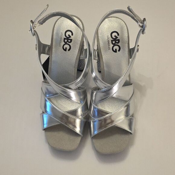 BRAND NEW GBG LOS ANGELES JEWEL STRAPPY HEELS  SANDALS R3 - Picture 2 of 15